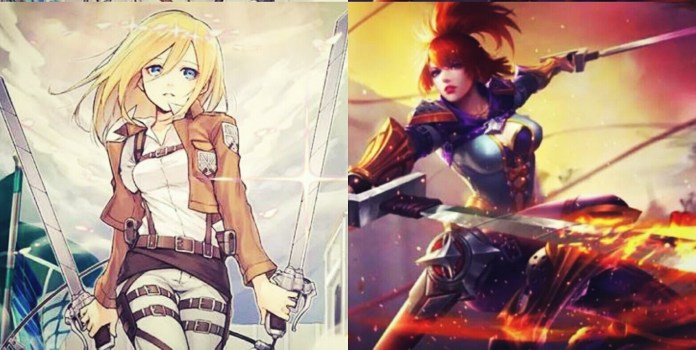 Fanny dan Historia Reiss Dari Anime Shingeki No Kyojin.